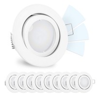 "10X Einbauspots Fourstep Led \"Dimmen Ohne Dimmer\" GU10 5W Neutralweiß Strahler"