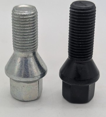 20 x Radschrauben M14x1,5x27mm Kegelbund SW17 Silber + Schwarz Alufelgen