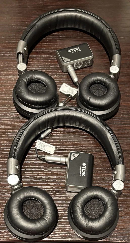 2 pares de auriculares de TV de alta definición Kleer sound TDK WR700-no probados asume para piezas Foto 4 de 4