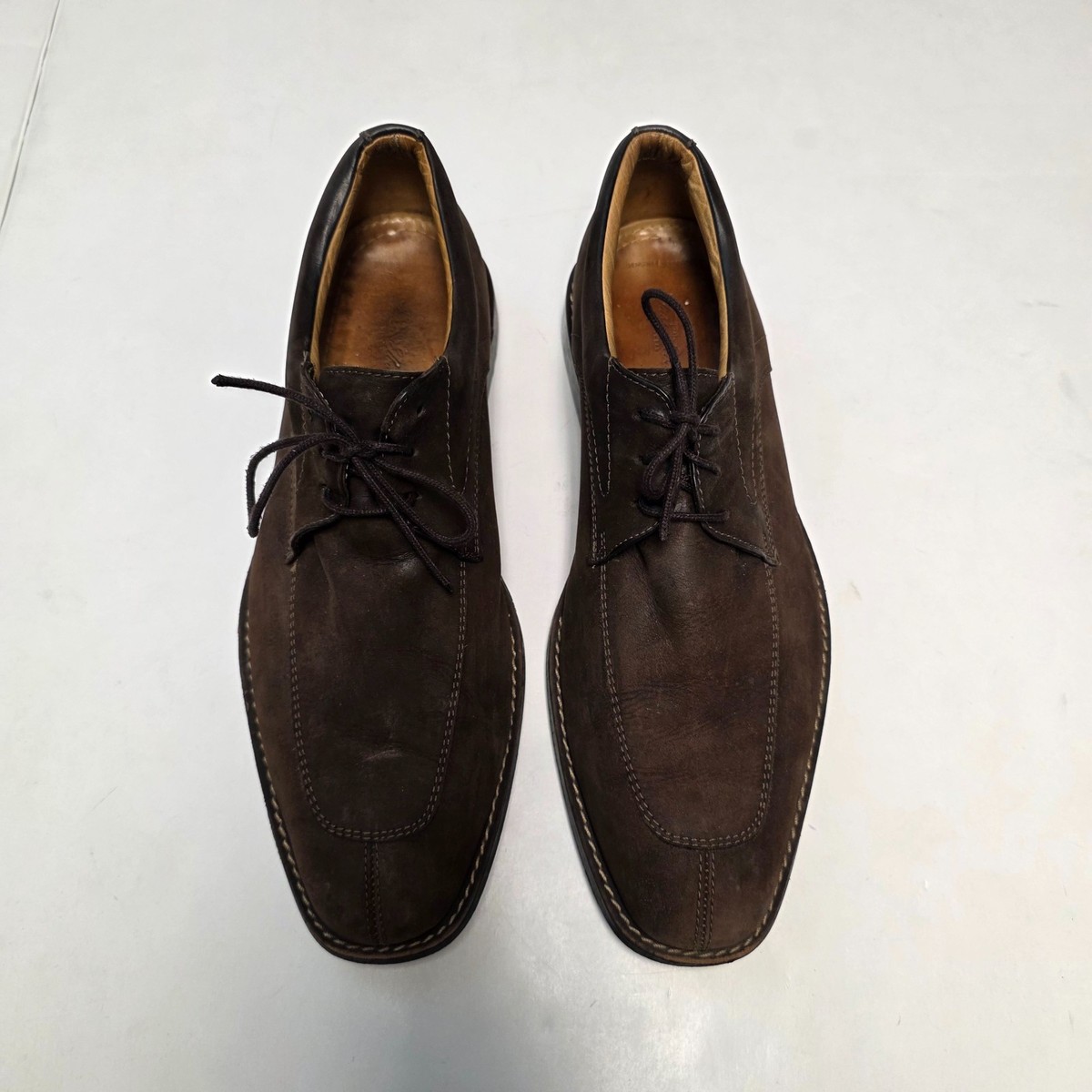 TASSO ELBA Sheep Skin SUEDE LEATHER Lace-Up Split Toe Shoes 
