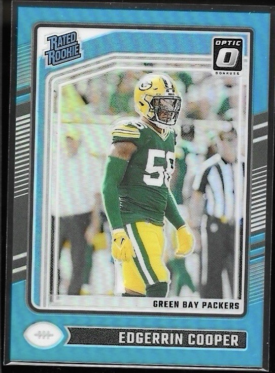 2024 Panini Donruss Optic - Rated Rookie Edgerrin Cooper #231 Aqua Prizm /299  