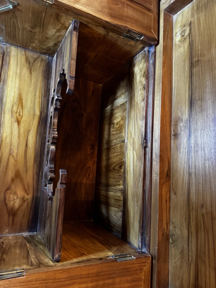 Asian Teak Wood Bar Cabinet - Image 4 of 4