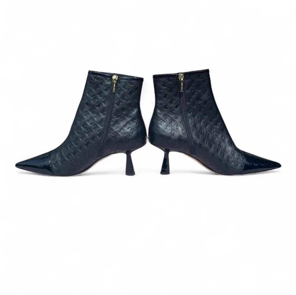 Jimmy Choo Botines Negro Monograma Gatito Tacón Botines 38.5 Foto 2 de 4