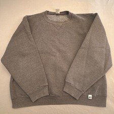 Vintage Russell Athletic Sweater Mens Medium Gray Dri-Power Y2K 90s Sports