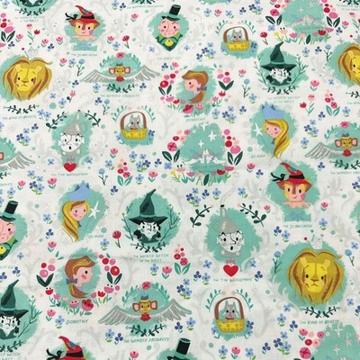 1 FQ Fat Quarter Dorothys  Journey Vignette Jill Howarth Cotton Fabric 18'' x 21''