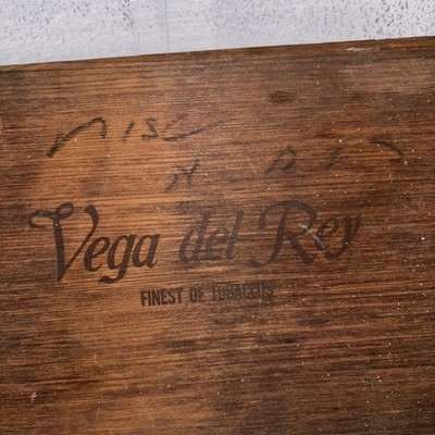 Vega Del Roy Tobacco wooden Box Storage cool nostalgia unique find