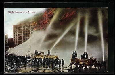 High Pressure in Action, Firefighters in Action, Postcard 