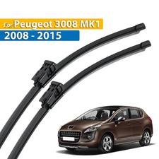 2Pcs Front Windscreen Wiper Blades Set For Peugeot 3008 MK1 2008 - 2015 30"+28"