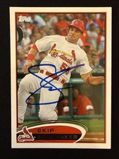 2012 Topps Skip Schumaker Signed Card 93 Cardinals Autograph Auto