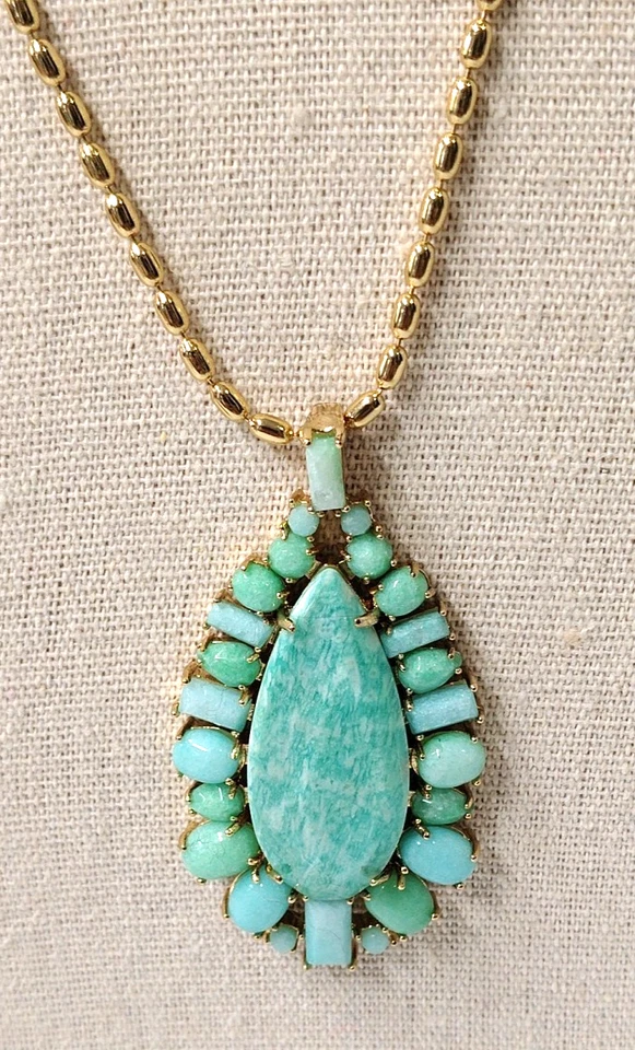 Kate Spade  Aqua Seastone Sparkle Pendant Necklace - Image 3 of 4