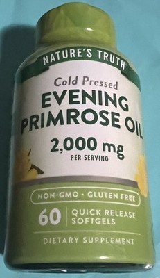 Cold Pressed, Evening Primrose Oil, 2,000 mg, 60 Quick Release Softgels (1,000