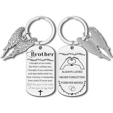 Sympathy Gift for Loss Memorial Keychain Memorial Brother Memorial Keychain