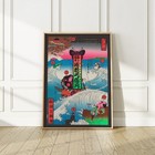 1971 Japanese Kabuki Perfomance Art Print, Design by Tadanori Yokoo