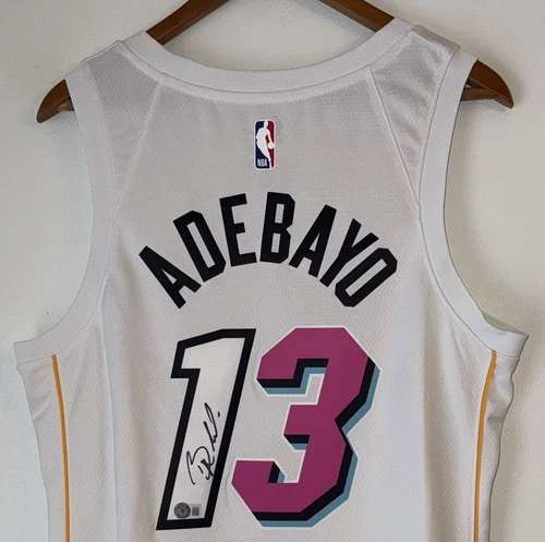 Bam Adebayo Signed Miami Heat Nike NBA Autographed City Edition Jersey BAS COA