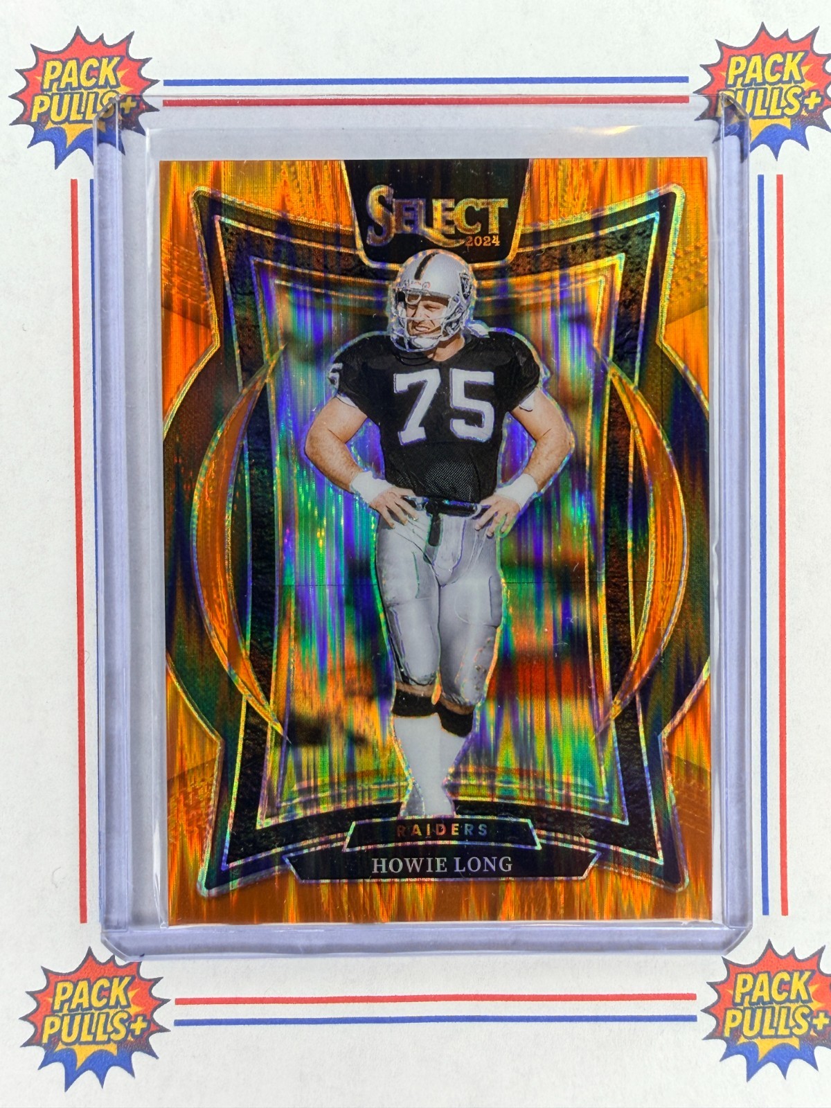 2024 Panini Select - Concourse Howie Long #60 Orange Shock Prizm /499