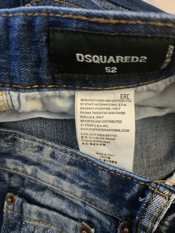 DSquared2 Denim Patch Work Paint Splat Jeans Size 36 - Image 4 of 4