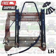 Top Only 03-06 Jeep Wrangler TJ Front Seat Mount Bracket SLIDER Adjuster + Cable