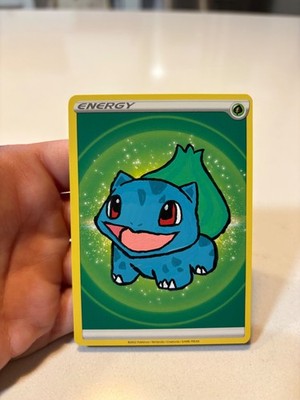  Custom Hand-Painted Pokémon Energy Card 