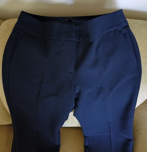 Ann Taylor Dress Business Pants Women's Size 10 Dark Blue Flat Front & Pockets - Picture 2 of 8