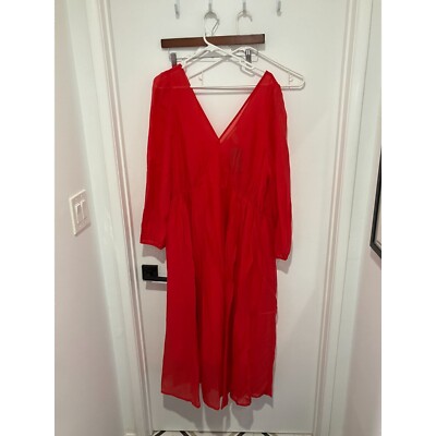 open lace back dress H&M Red Round Neck Cap Sleeve Zipper Stretch Solid Mini Sheath Dress S –  Brie main image 1