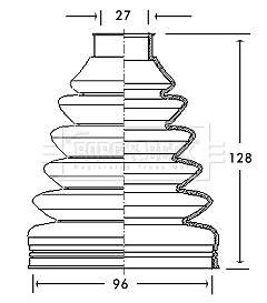 Stivale giunto CV nuovo per Ford MONDEO 93-96 BORG & BECK BCB2741 - Foto 2 di 3