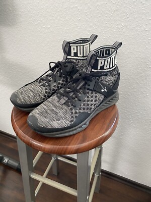 Puma Sneaker Ignite Evoknit Schwarz Grau Gr. 40,5
