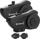 Moman H2Pro Motorcycle Intercom Headset with DSP&CVC Noise Cancellation to 1000M