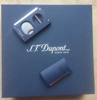 #ad S.T. DUPONT Maxijet Doppelcutter mattblau BLUESET2 EUR 359.00