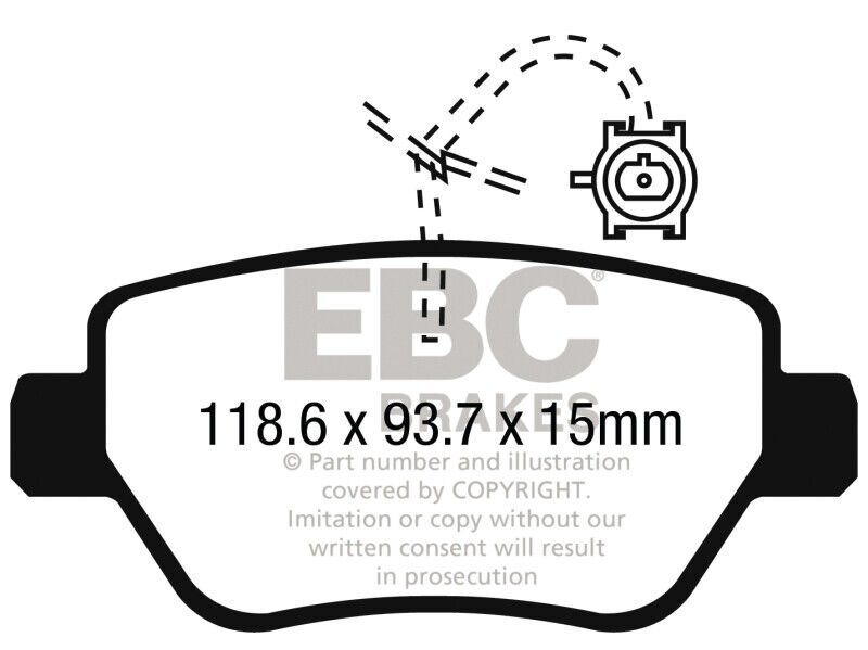 EBC - Compatible with 14-17 Maserati Ghibli (330 PS Package ONLY) Yellowstuff Re
