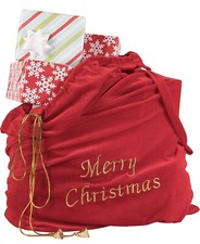 High Quality Santa Sack- Large Christmas Gift Bag - Drawstring Christmas Sack