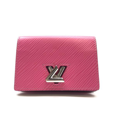 LOUIS VUITTON Card Case Business Card Holder Pink Twisted Multi