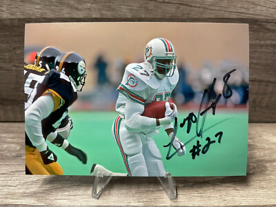 Lorenzo Hampton Miami Dolphins Hand Signed 4x6 Photo TC46-5159