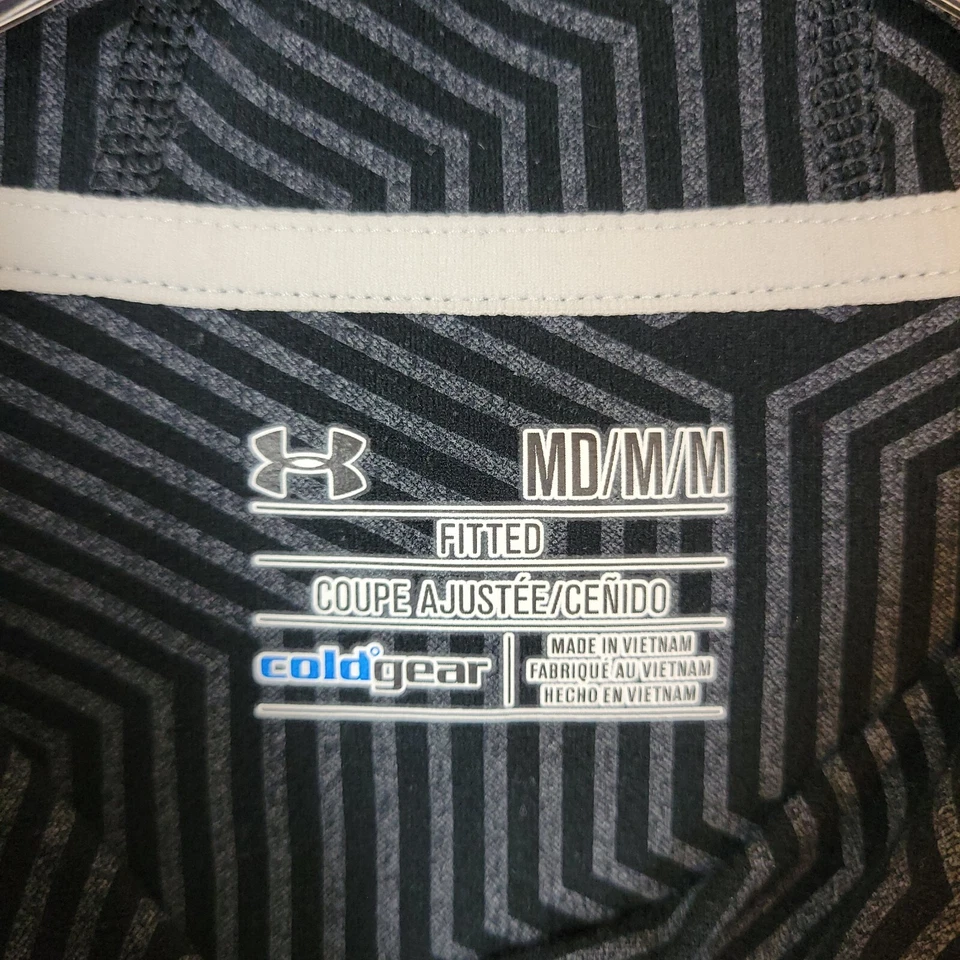 Sudadera con Capucha Under Armour Para Mujer Mediana Negra Cold Gear Ajustada Manga Larga Correr Foto 2 de 4