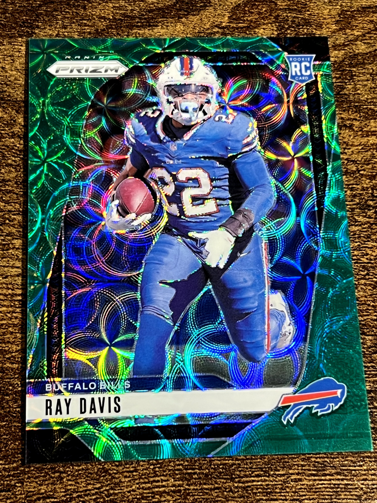 RAY DAVIS 2024 Panini Prizm Green Scope Refractor /75 Rookie RC #382