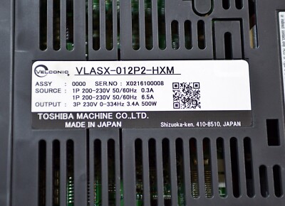 TOSHIBA Velconic Servo Driver VLASX-012P2-HXM free ship | eBay TOSHIBA Velconic Servo Driver VLASX-012P2-HXM free ship | eBay