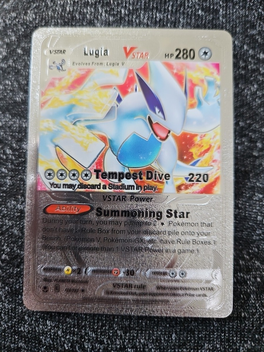 Lugia VStar HP280 Silver Foil Fan Art Textured Collector