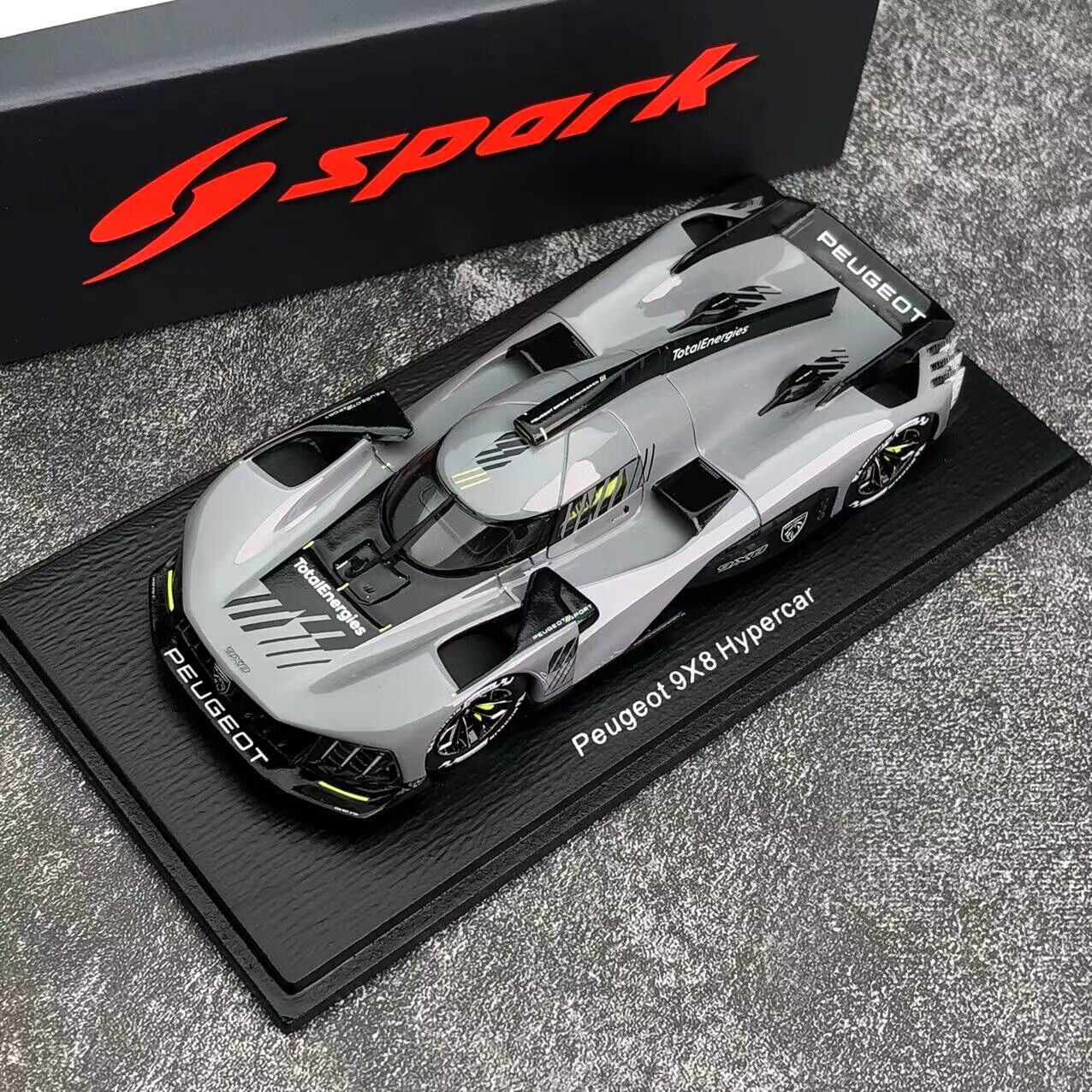 Spark 1/43 Peugeot 9X8 Hypercar Presentation 2022 Collectible model Gray S8610