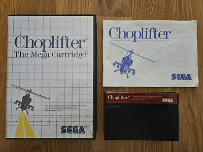 SEGA MASTER SYSTEM CHOPLIFTER PAL UK GEBRAUCHT GUTER ZUSTAND SMS KOMPLETT