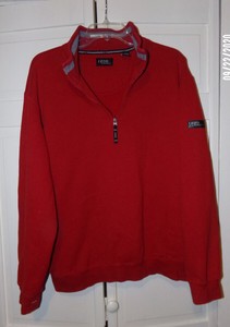 IZOD PerformX Mens 1/4 Zip Long Sleeve Pullover Fleece Sweatshirt Red Size L | eBay