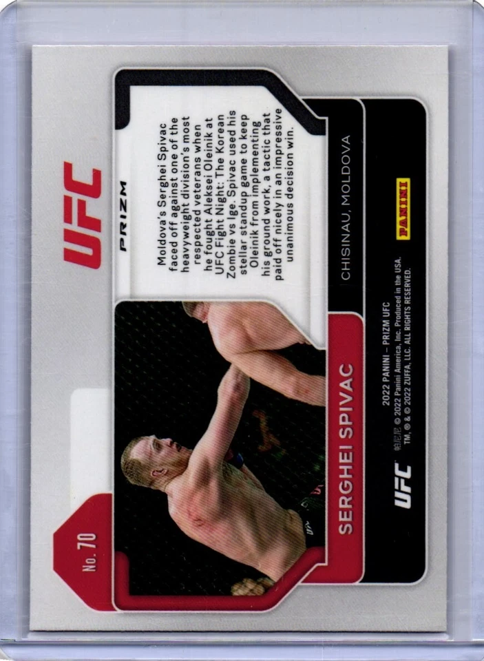 Panini Prizm Serghei Spivac ROOKIE Pink Ice SSP  - Image 2 of 2