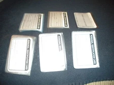 BRAND NEW LOT OF 6 PLASTIC INSERTS FOR  TRIFOLD  WALLETS 