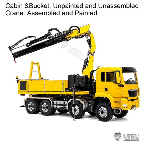 1/14 RC LESU Hydraulic Roll on off Dump Truck Crane 8WD Electric Tipper Model - Picture 6 of 12