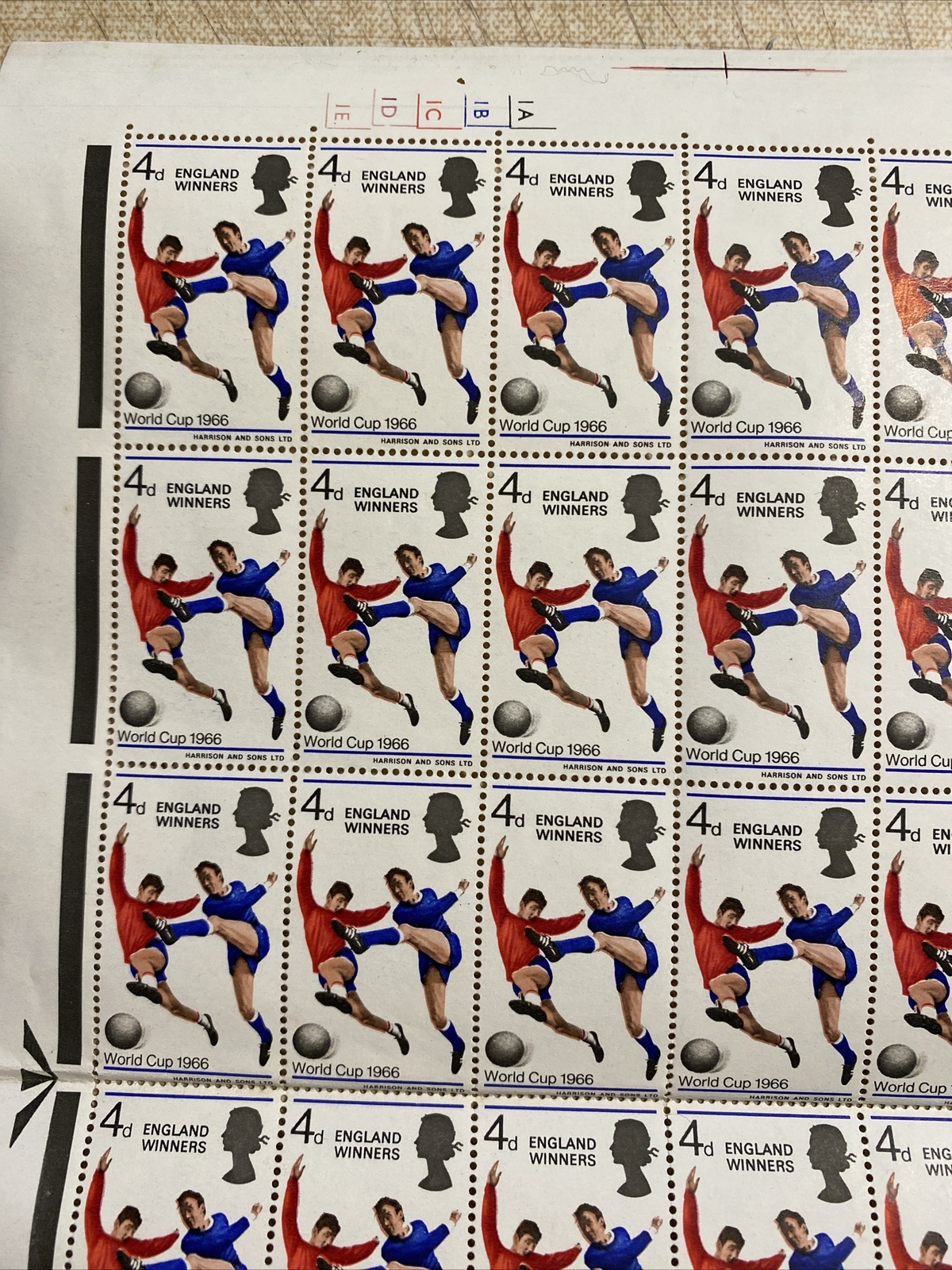 GB 1966 England Winners Mint Traffic Light Block Stamps Traffic Light