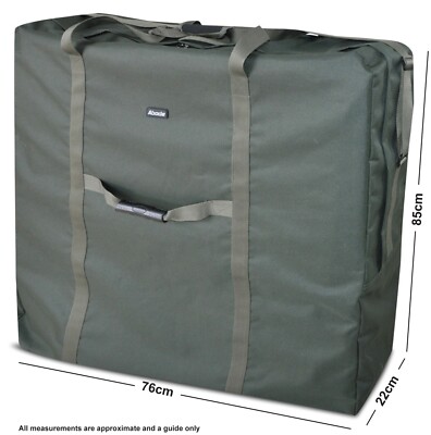 Abode Deluxe 600D Oxford Carp Fishing Camping Bed Bedchair Carry Bag W76xH85xD22
