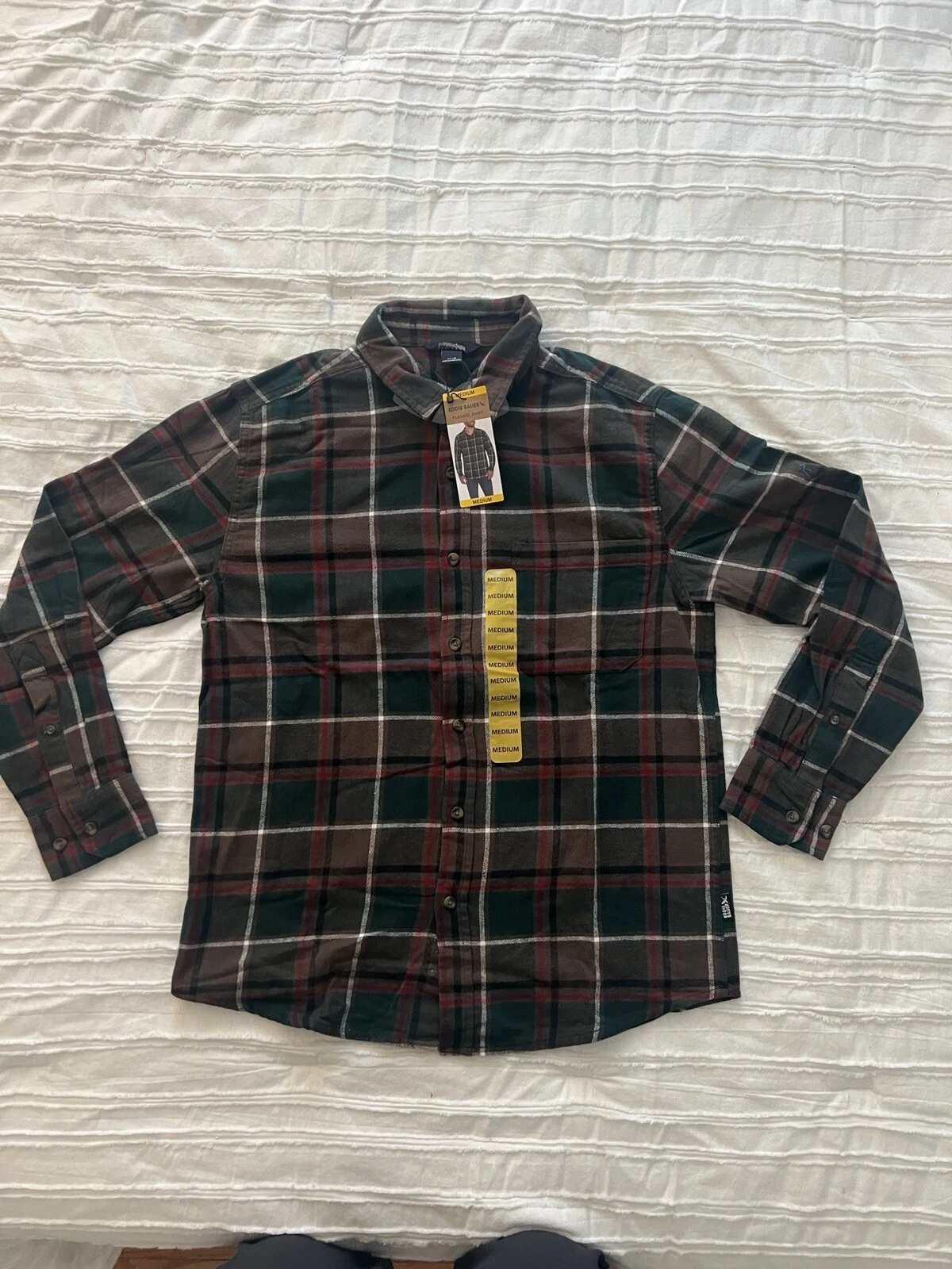 Men’s Flannel Shirt, NWT, Size Medium, Eddie Bauer