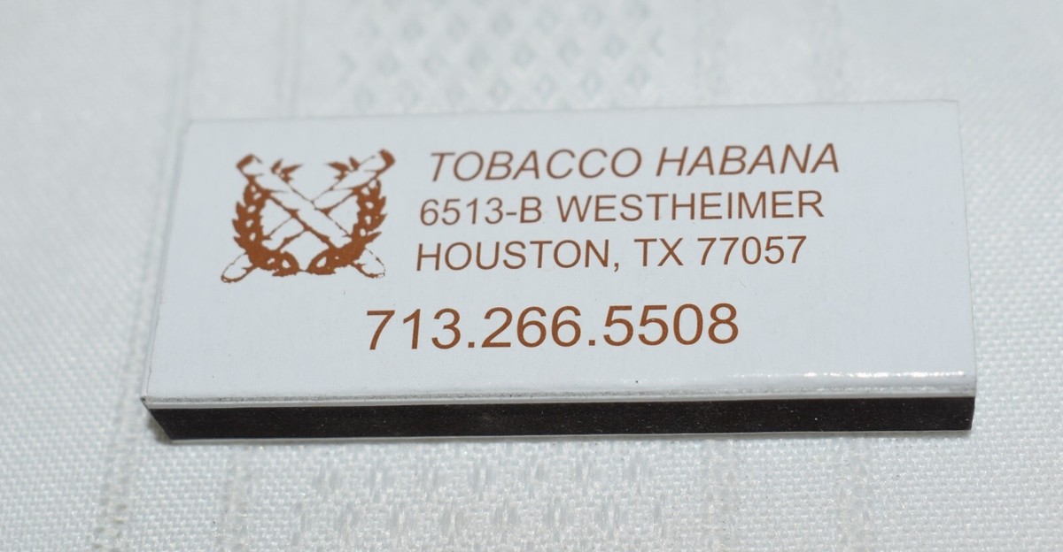 Tobacco Habana Houston Texas Matchbox