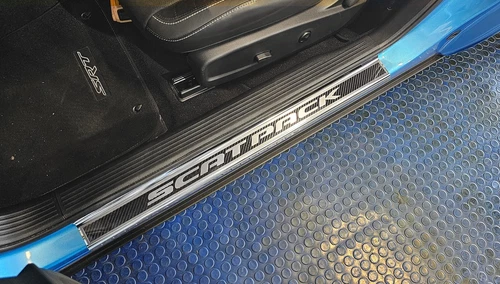 2015-2024 DODGE CHALLENGER  CARBON FIBER DOOR SILLS WITH "SCAT PACK" Illuminated