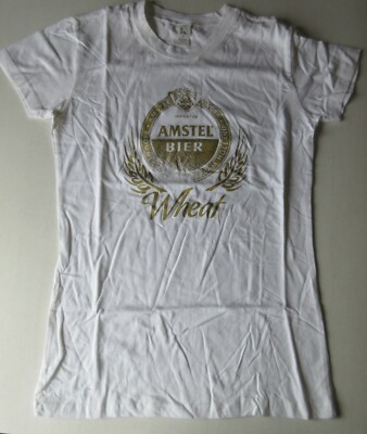 AMSTEL BIER TSHIRT NEW  WOMENS size MEDIUM white