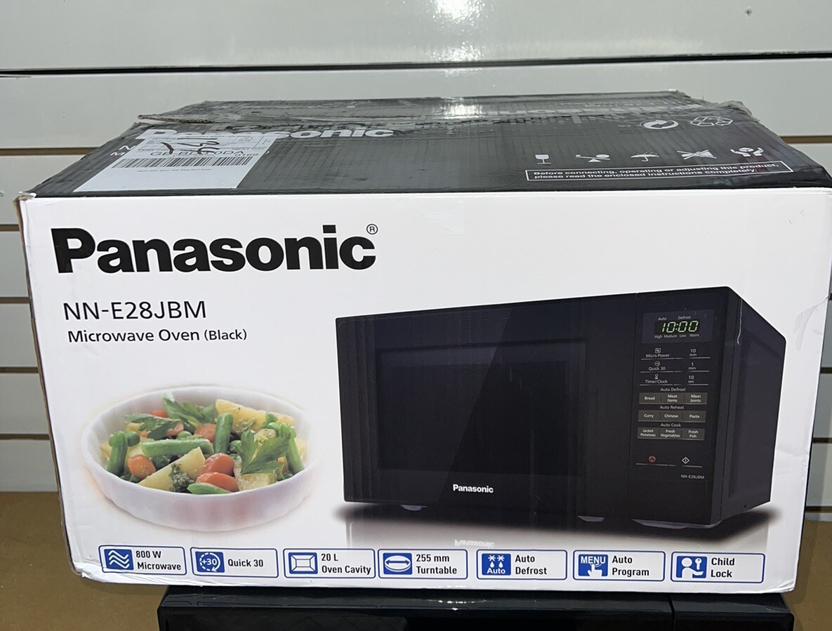Panasonic NNE28JBMBPQ 20L Compact Solo Microwave Black 5025232878598