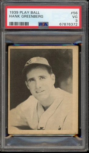 1939 Play Ball Baseball #56 Hank Greenberg PSA 3